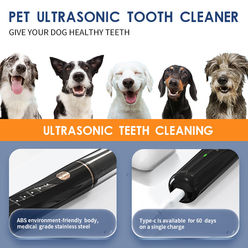 Ultrasonic Pet Teeth Cleaner – Safe & Painless Dental Care for Dogs & Cats