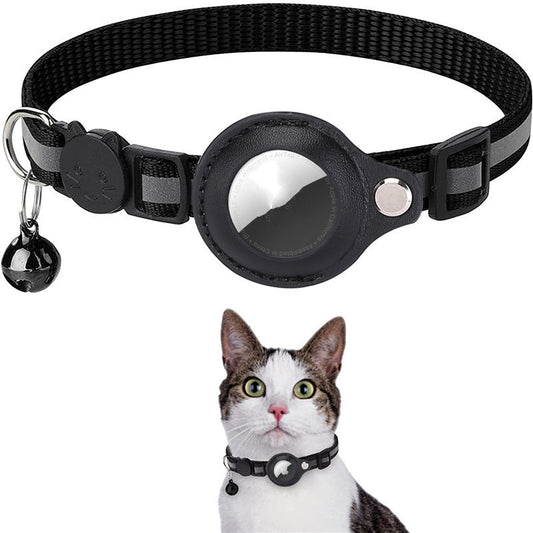 Reflective Waterproof AirTag Collar for Cats & Small Dogs