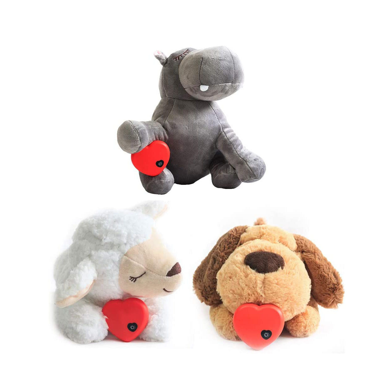 Heartbeat Plush Dog Toy – Anti-Anxiety Sleeping Buddy for Puppies