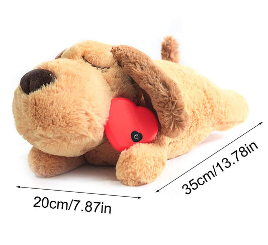 Heartbeat Plush Dog Toy – Anti-Anxiety Sleeping Buddy for Puppies