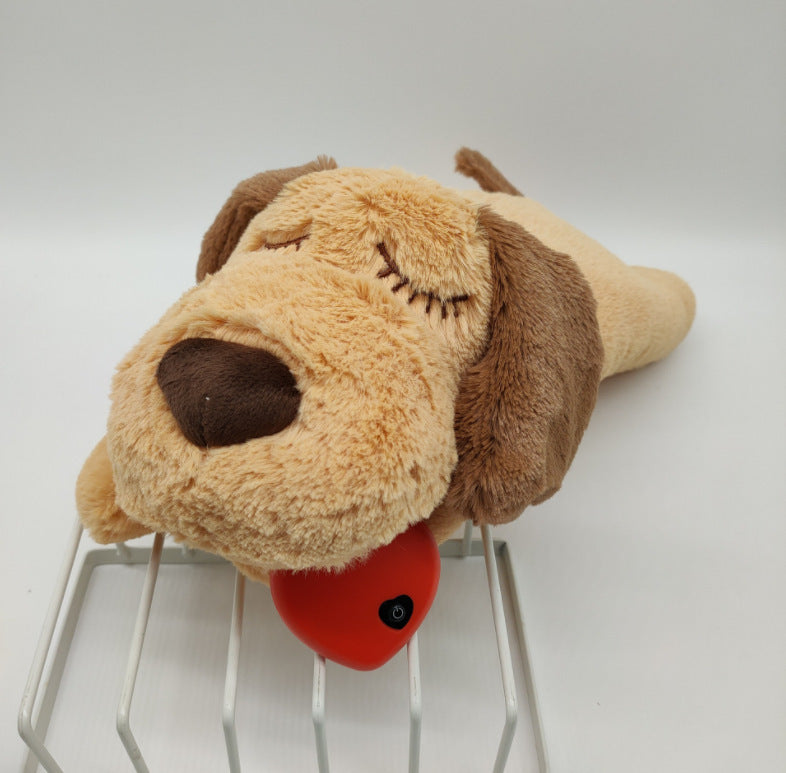 Heartbeat Plush Dog Toy – Anti-Anxiety Sleeping Buddy for Puppies