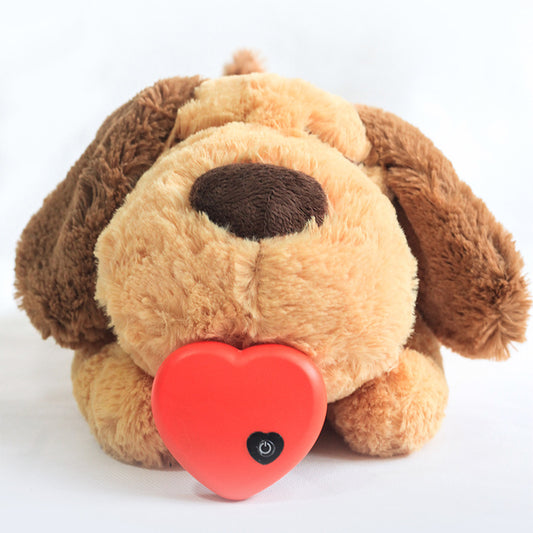 Heartbeat Plush Dog Toy – Anti-Anxiety Sleeping Buddy for Puppies