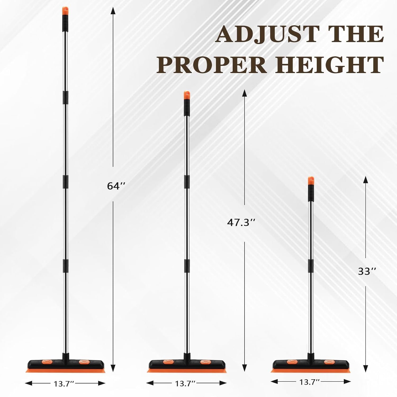 2-in-1 Pet Hair Broom – Carpet & Floor Fur Remover with Squeegee