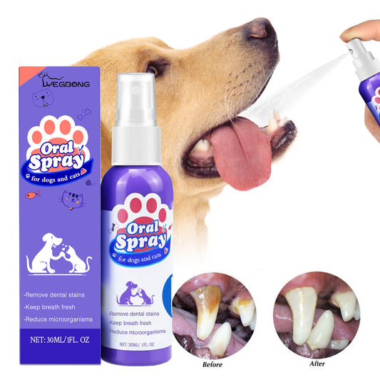 Pet Oral Spray for Cats & Dogs – Fresh Breath & Dental Stain Remover