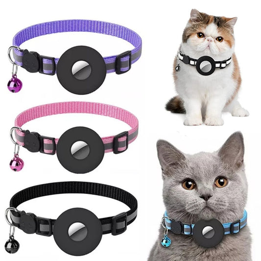 Reflective Waterproof AirTag Collar for Cats & Small Dogs