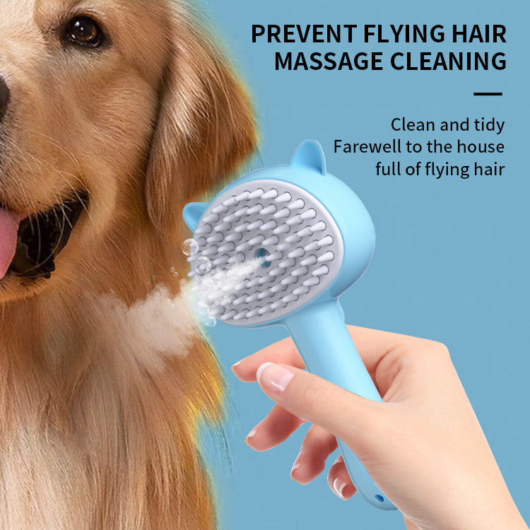 Hair Cleaning Mist Brush – Rechargeable, Self-Cleaning Cat & Dog Grooming Tool
